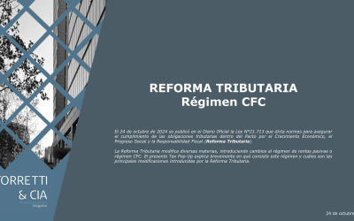 Tax Pop Up – Reforma Tributaria – Régimen CFC