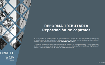 Tax Pop Up – Reforma Tributaria – Repatriación capitales