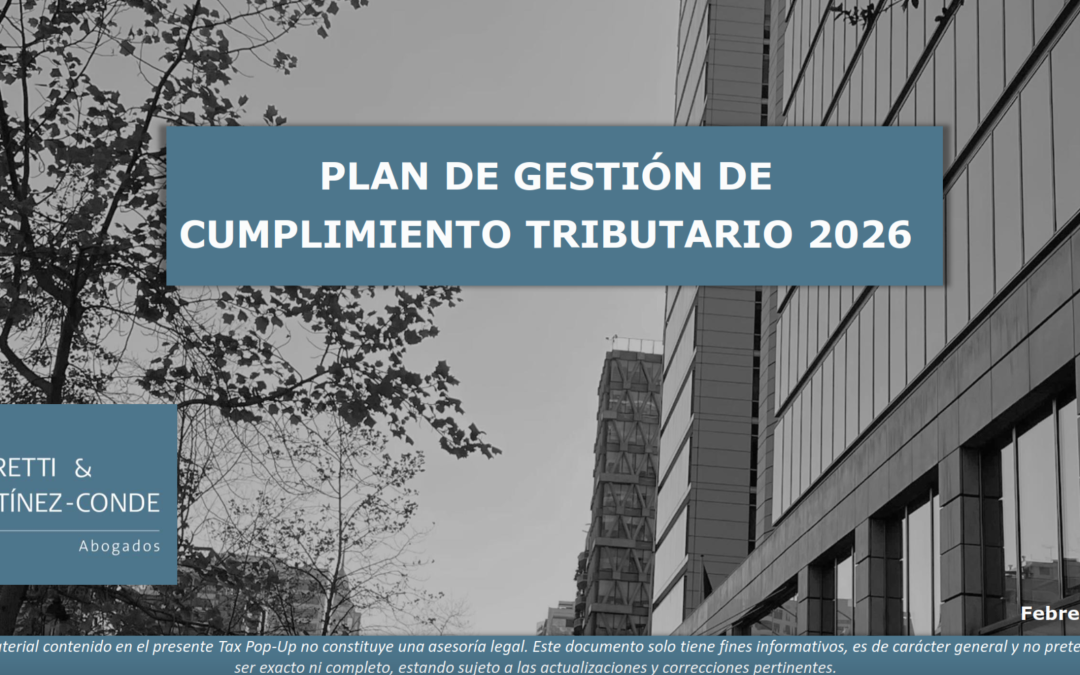 Tax Pop Up – Plan de Gestión de Cumplimiento Tributario AT 2026
