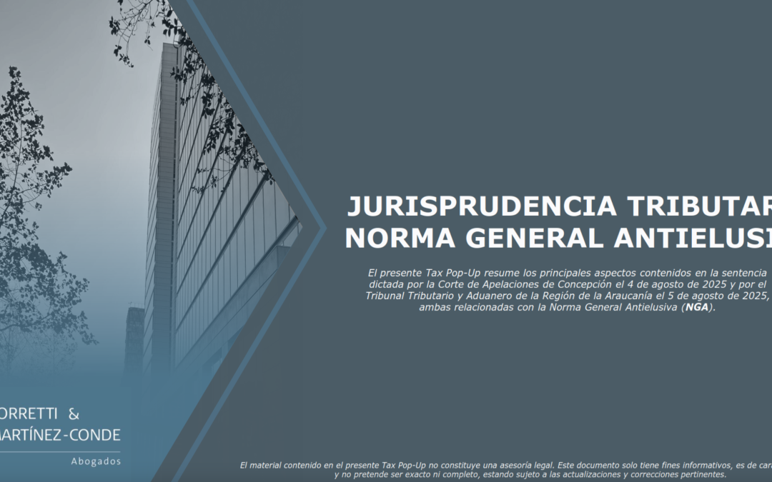 Tax Pop Up – Jurisprudencia – Norma General Antielusiva