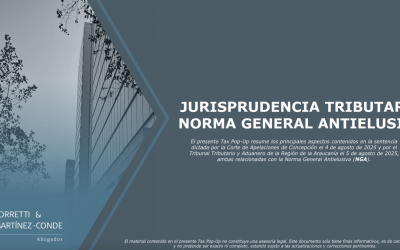 Tax Pop Up – Jurisprudencia – Norma General Antielusiva