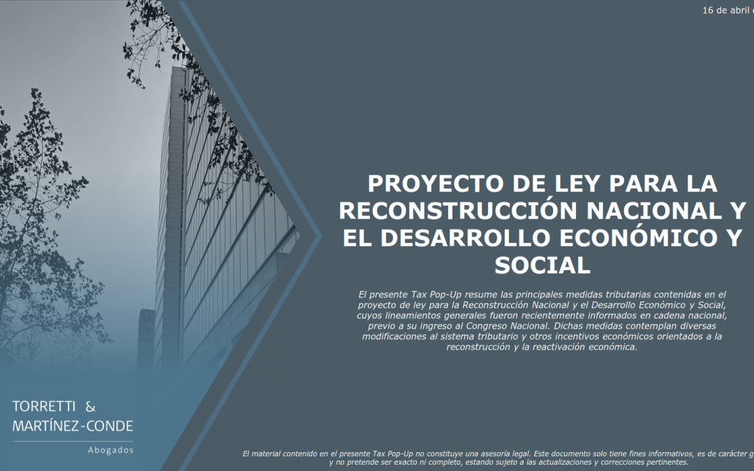 Tax Pop Up – Proyecto De Ley Para La Reconstrucción Nacional Y El Desarrollo Económico Y Social